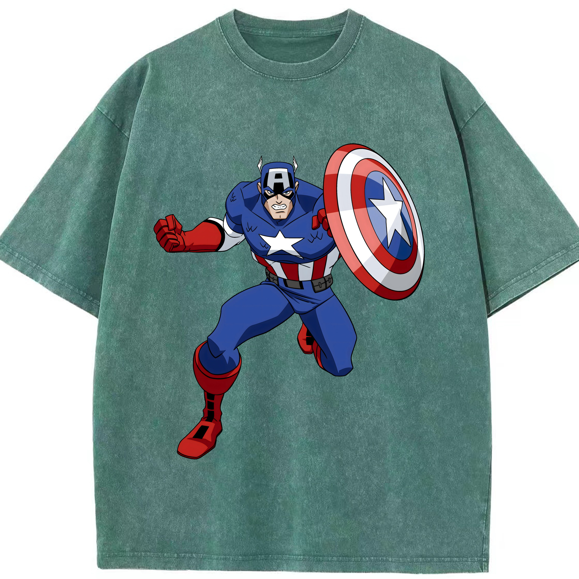 （画像用） アベンジャーズ The Avengers 綿100% ヴィンテージ風 半袖Tシャツ（フロントプリント）